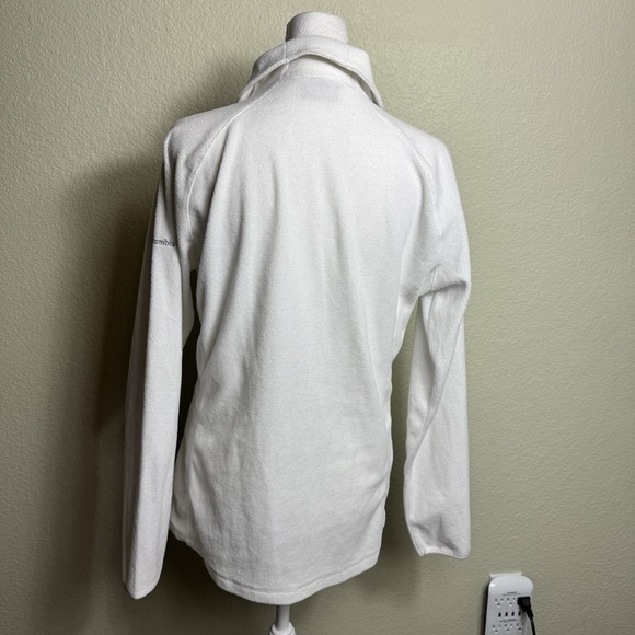 Columbia Women's White Pullover Fleece‎ Jacket Size L 1/4 Zip - Picture 3 of 7